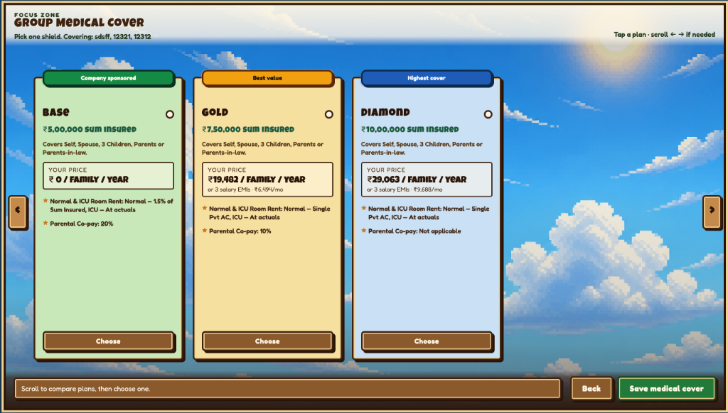 Enrolment Game Group Medical Cover Plans